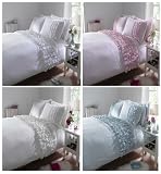 Luxury Embroidered Duvet Cover Sets With Pillowcases Available In A Choice Of Colours & Sizes Single, Double , King & Superking!! Choose Your Colour & Size! Name: White Amersham King Duvet Cover Set 228cm x 218cm.
