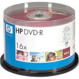 16X Write-once DVD-R Spindle with Ink Jet Printable Surface