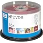 HP 4.7GB 16X DVD-R with Inkjet Printable Surface (50pk Spindle)