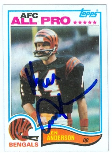 Ken Anderson Autographed/Hand Signed Football Card (Cincinnati Bengals) 1982 Topps All Pro #38