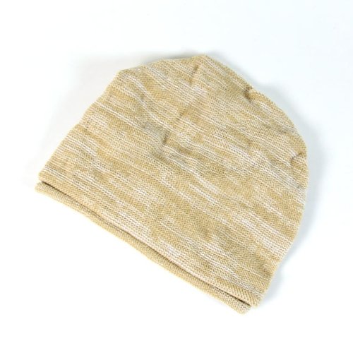 ップニット帽 BeigeWhite\/ベージュ白色 ckni0