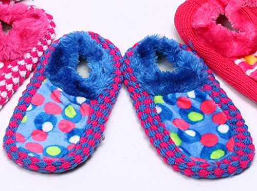 Snuggs Multi Dots Knit Womens Slip Resistant Slipper Socks - Black
