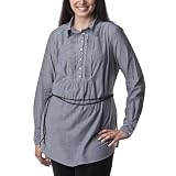Women's Plus-Size Converse® One Star® Blue Chambray Long-Sleeve Fashion Tunic