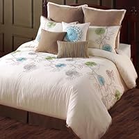 Hallmart Collectibles 48379 Spring Flower King Size Comforter Set, 7-Piece