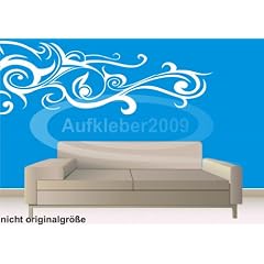 Flora Retro Ranke Wandkunst Aufkleber Gr��e ca. 95 cm x 33 cm