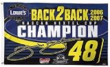 Jimmie Johnson '07 NEXTEL Cup Back to Back Champion Two Sided 3' x 5' Flag