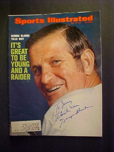 George Blanda Oakland Raiders Autographed July 19, 1971 Sports Illustrated Magazine