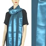 Lightweight Satin and Sheer Stripe Solid Color Fashion Scarf / Sash / Wrap / Belt (Choose from 4 Colors)