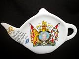 H M Queen Elizabeth II Diamond Jubilee Coat Of Arms 1952-2012 Tea Bag Tidy / Spoon Rest