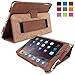 Snugg iPad Mini 5 (2019) & iPad Mini 4 (2015) Leather Case, Flip Stand Cover - Distressed Brown