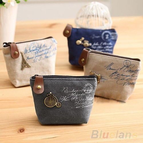Xzqing Retro Women Lady Girl Coin Bag Purse Wallet Card Case Vogue Classic Handbag Gift Gray
