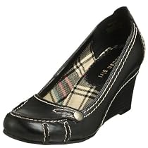 Madden Girl Women's Portogal Wedge Loafer,Black Paris,7 M US