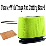 Bodum Bistro 2-slice Toaster With Bagel and Bun Warmer With Cutting Board and tongs by Bodum