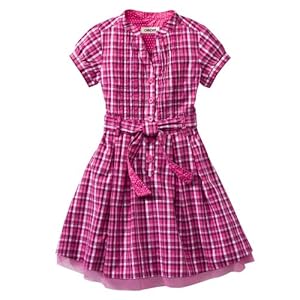 Girls' Cherokee® Red Plaid Short-Sleeve Dress