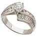 14K White Gold Diamond Engagement Ring (Center stone is not included)