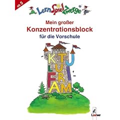 LernSpielZwerge �bungsblock: Mein gro�er Konzentrationsblock f�r die Vorschule
