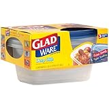GladWare Deep Dish Containers with Lids, 8 Cups (64 oz) 3 containers