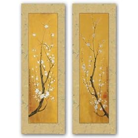 Cherry Blossom Set by Suzanna Mah Fong 36"x12" Art Print Poster