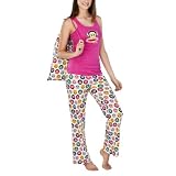 Paul Frank for Target® Juniors 3 Piece Julius Circles Pajama Set - Tank, Pajama Pants & Laundry Bag - Pink/White