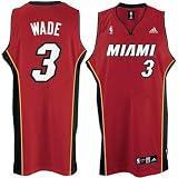 Dwyane Wade Jersey adidas Red Swingman #3 Miami