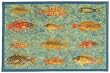 Laser Printed Split Bamboo Ocean Fish Placemat 18" x 12" Set / 6