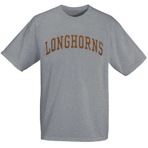 Texas Longhorns Ash Horizontal Arch Logo T-shirt