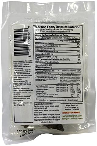 Nopal Bros Sweet Dried, Cactus Snacks, 1.41 Ounce Bags (Pack of 10)