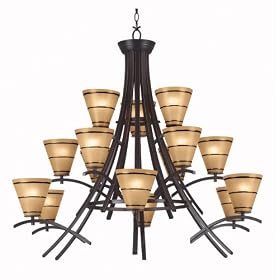 Kenroy Home 90088ORB Wright 15 Light Chandelier by Kenroy Home