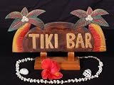 WELCOME SIGN TIKI BAR  W/ PALM TREES - COASTAL DECOR