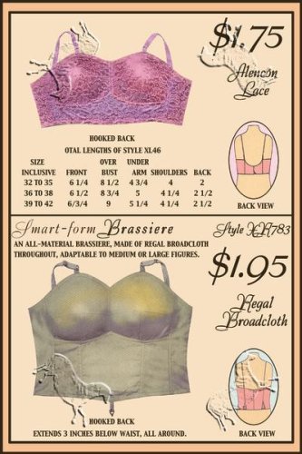 Art Poster, Alencon Lace and Regal Broadcloth Brassieres - 18.75 x 27.5