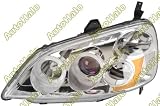2001 - 2003 ( 2002 ) / 01-03 ( 02 ) HONDA CIVIC EURO PROJECTOR HEADLIGHTS - CHROME W/ CLEAR - 2 / 4DR - W/ HALO - W/ AMBER REFLECTOR