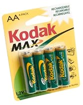Kodak Max 4 NiMH 1600mAh Rechargeable AA Batteries