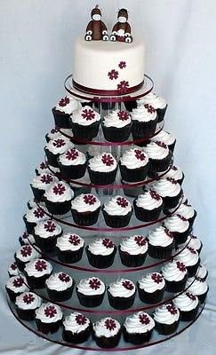 Benforperfect 7 Tier Round Wedding Acrylic Cupcake Stand Tower Cup Cake Display (7 Tier Transparent Stand)