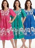 Border-Print Dress - Sizes: XL - 4X