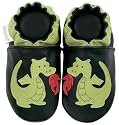 Robeez Infant/Toddler Dragon Slip-On,Black,6-12 Months (US Infant 2.5-4 M)