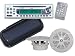 Pyle Audio Package for the Car/Truck/Boat, Marine In Dash AM/FM/CD Player -- White Water Resistant Radio Shield -- Pair of 4 Full Range Waterproof Speakers