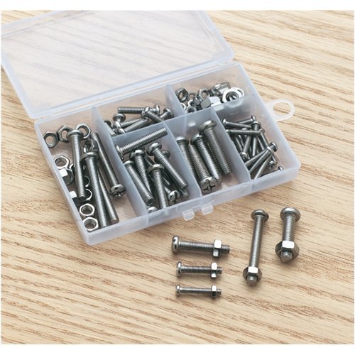 Grizzly H0576 Machine Bolt & Nut Assortment 100 pc.