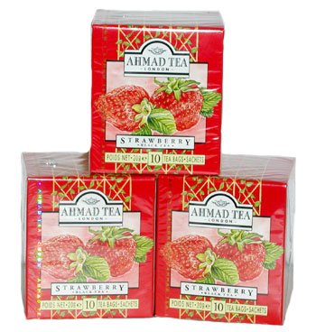 Strawberry Flavored Tea - Ahmad Tea of London - 3pc by A Bountiful Harvest