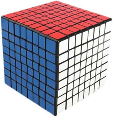 Shengshou 8x8x8 Square Magic Blocks Black High Speed Smooth Puzzle Cube with Stickers 84mm