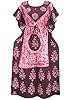 Kaftan Caftan Red Batik Cotton Long Maxi Womans Nighty Dress Xxl