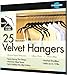 Closet Complete Premium Quality, True-Heavyweight, Virtually-UNBREAKABLE Velvet Hangers, Ultra-Thin, Space Saving, No Slip, Best for SHIRT, DRESS, LINGERIE, 360° SPIN, Chrome Hooks, Black, Set of 25