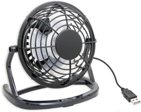 Lajolla® USB Powered Mini Ultra Quiet Cute Desktop Cooling Fan for Bedroom, Office, Outdoor, Etc (Black)