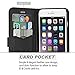iPhone 6 Plus Case, LK [Stand Feature] iPhone 6 Plus Wallet Case, PU Leather Case Flip Cover + Screen Protector & Stylus for iPhone 6 Plus (Black)