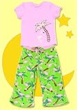 Sara's Prints Girls Pink Flamingos Pajamas