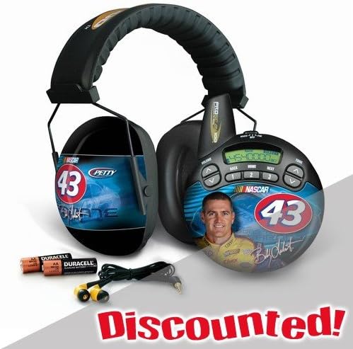Nascar Race Trackside Scanner with Noise Reducing Earmuffs Bobby Labonte Liquidation