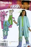 Simplicity That's So Raven Pajamas, Robe, Booties, and Eyemask Sewing Pattern # 3988