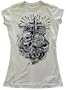 NEW! Black Tattoo Girls Babydoll Ivory T-shirt by Famous Stars and Straps