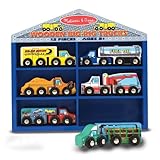 Melissa and Doug Deluxe Wooden Big Rig Trucks Set