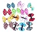 PET SHOW 20pcs Dog Hair Bows with Alligator Clips for Small Medium Dogs Bowknot Hair Clips Cat Puppy Yorkshire Grooming Hair Accessories Assorted