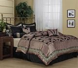 Nanshing Brony 7-Piece Flocked Comforter Set, King